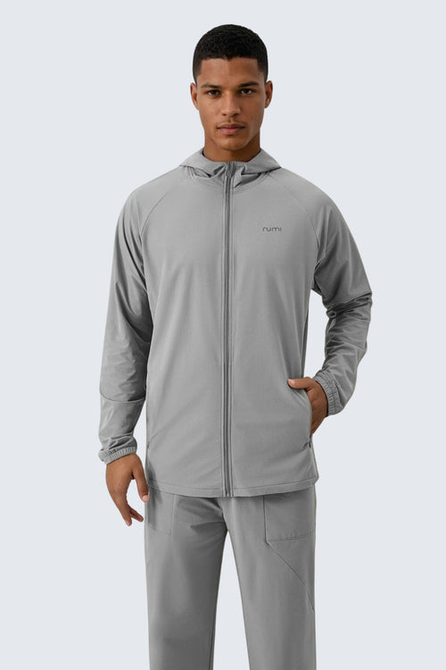 U StarAir Jacket + Hoodie - Pebble