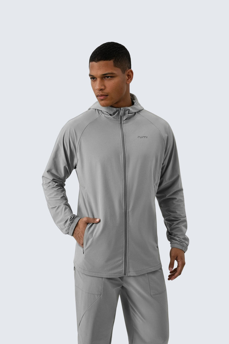 U StarAir Jacket + Hoodie - Pebble
