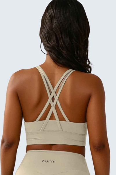 Rumi Earth - W SunSoft Stringy Crop Top Bra - Sand - R128230SDP - Bras