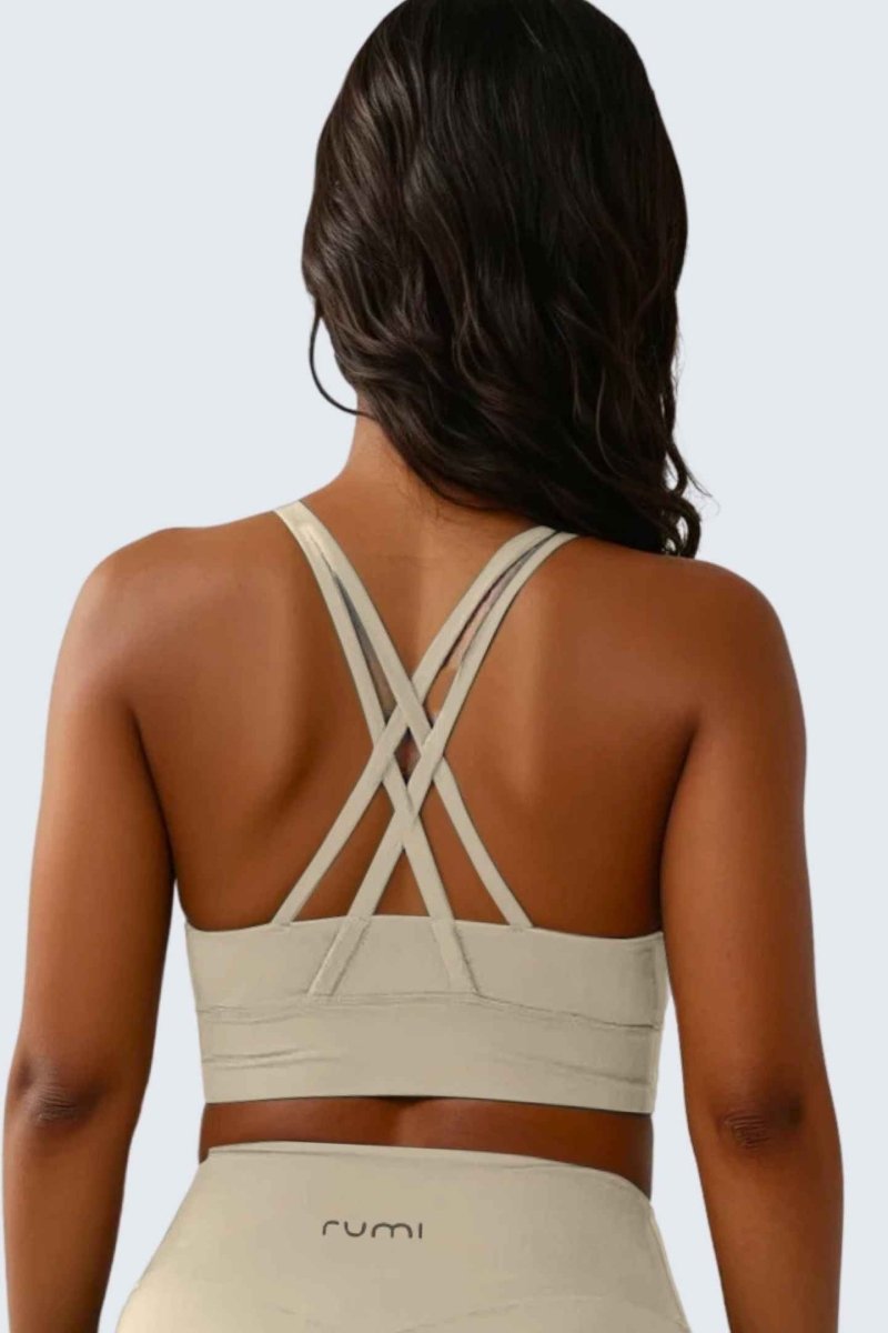 Rumi Earth - W SunSoft Stringy Crop Top Bra - Sand - R128230SDP - Bras