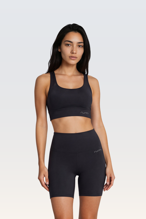 W SunSoft Stringy Crop Top Bra - Black
